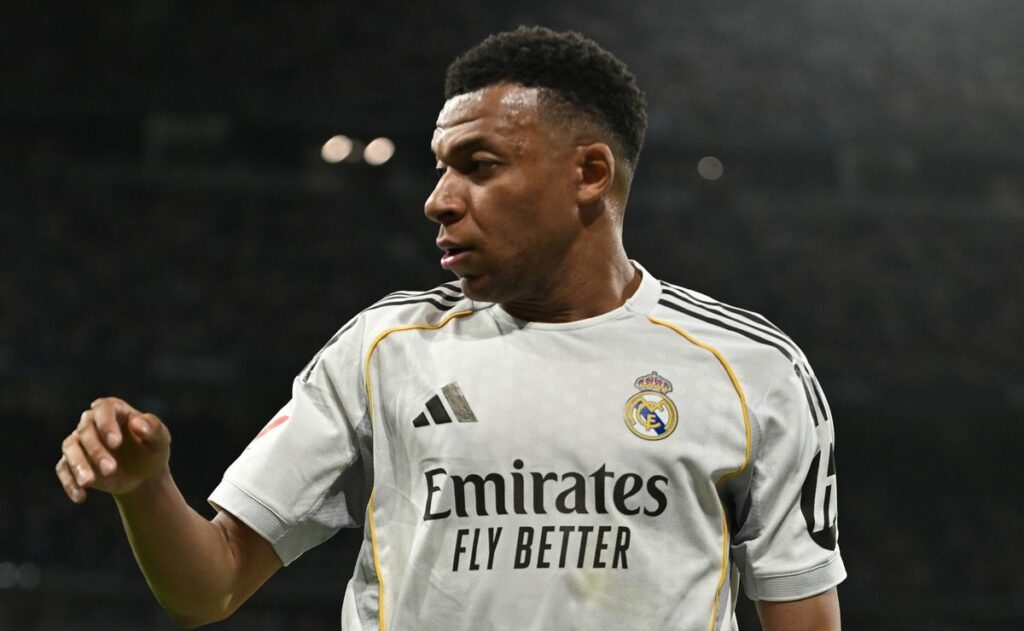 Kylian Mbappe returns to Real Madrid training after forehead stitches ahead of Bayern clash